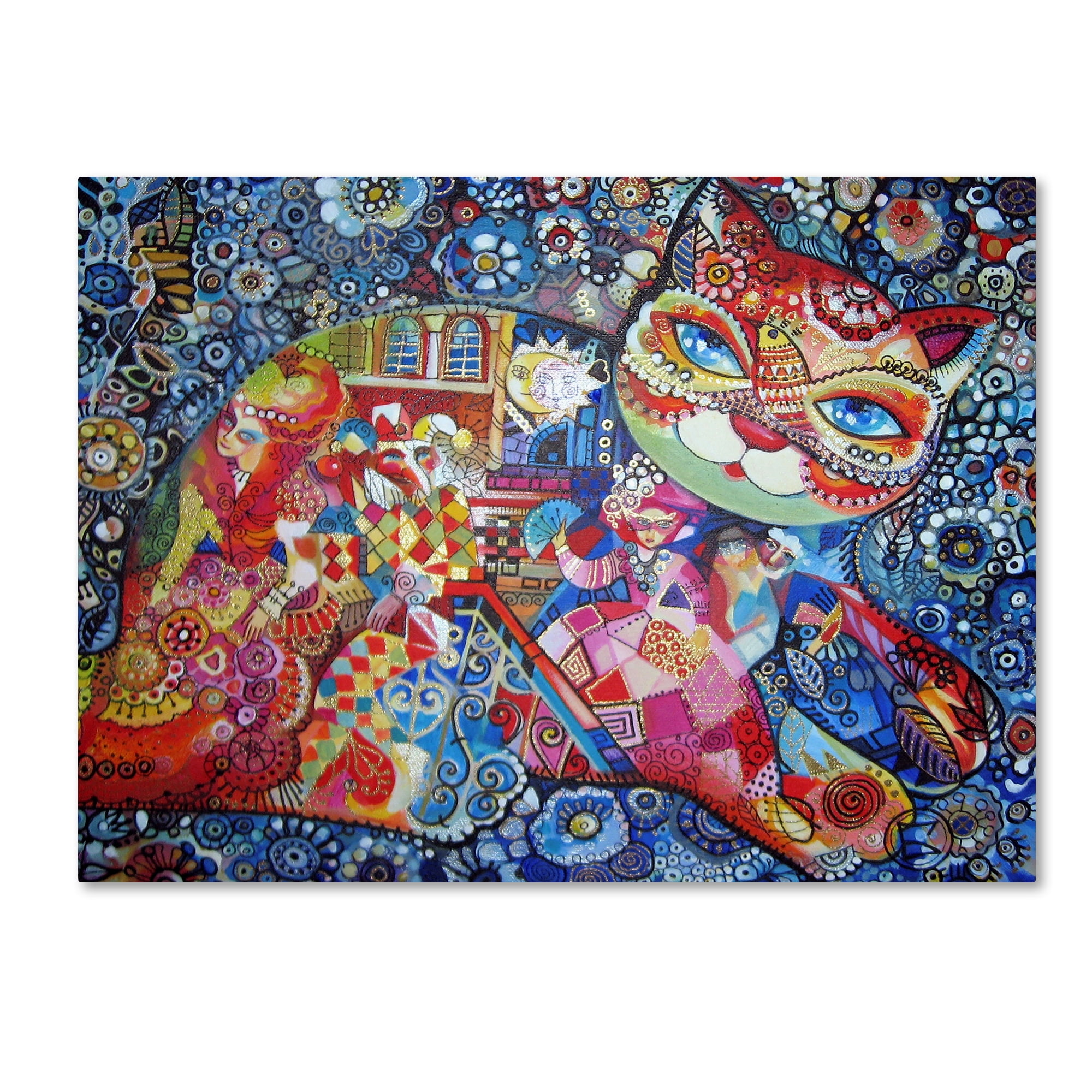 Trademark Fine Art 'Venice Cat' Canvas Art by Oxana Ziaka