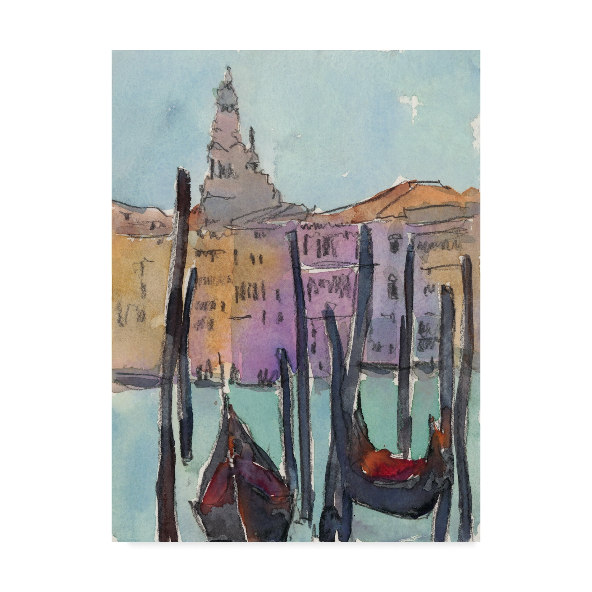 Trademark Fine Art 'Venice Plein Air IV' Canvas Art by Samuel Dixon