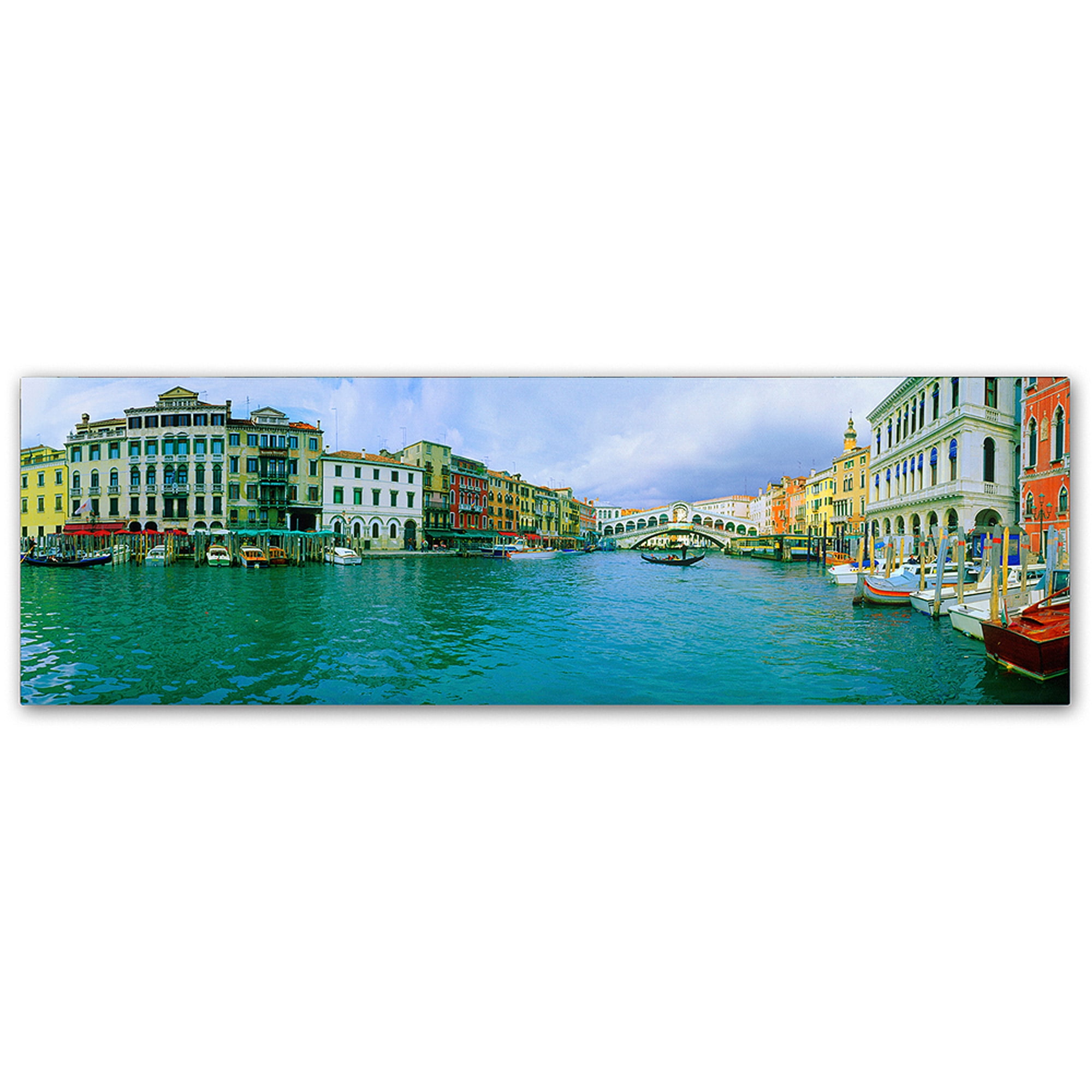 Panoramic Venice Waterways Landscape Canvas Art