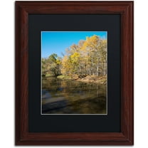 Trademark Fine Art "Vermilion River Autumn" Canvas Art by Kurt Shaffer, Black Matte, Wood Frame