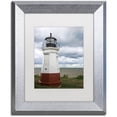thumbnail image 1 of Trademark Fine Art "Vermillion Ohio Lighthouse" Canvas Art by Kurt Shaffer, White Matte, Silver Frame, 1 of 1
