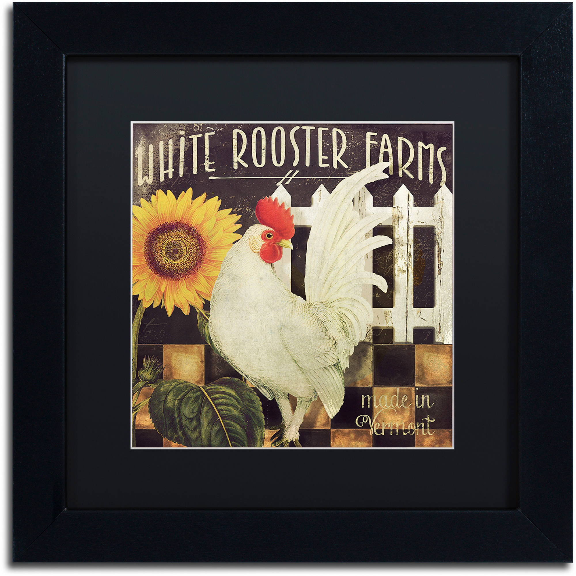 Trademark Fine Art "Vermont Farms I" Canvas Art by Color Bakery Black Matte, Black Frame