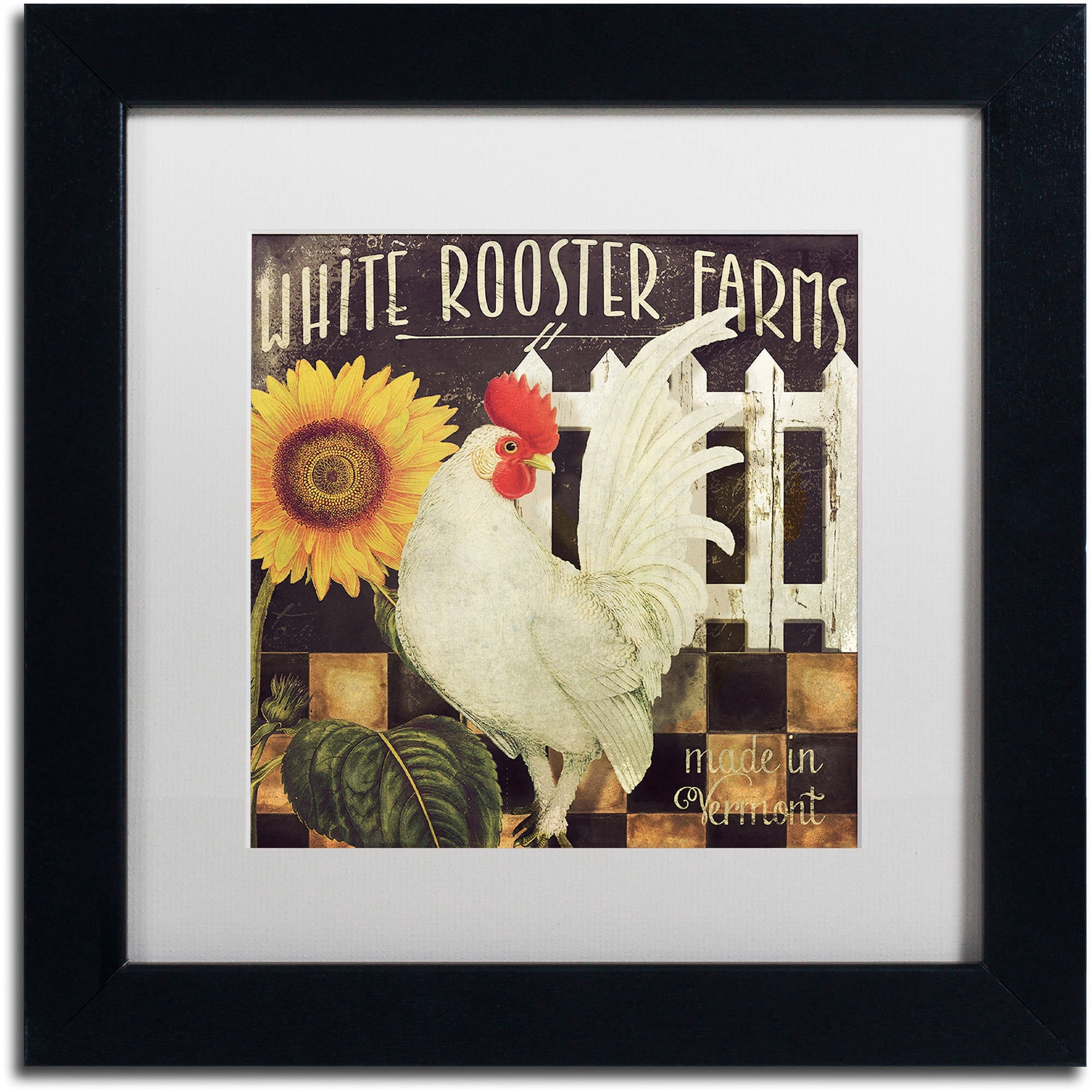Trademark Fine Art "Vermont Farms I" Canvas Art by Color Bakery White Matte, Black Frame