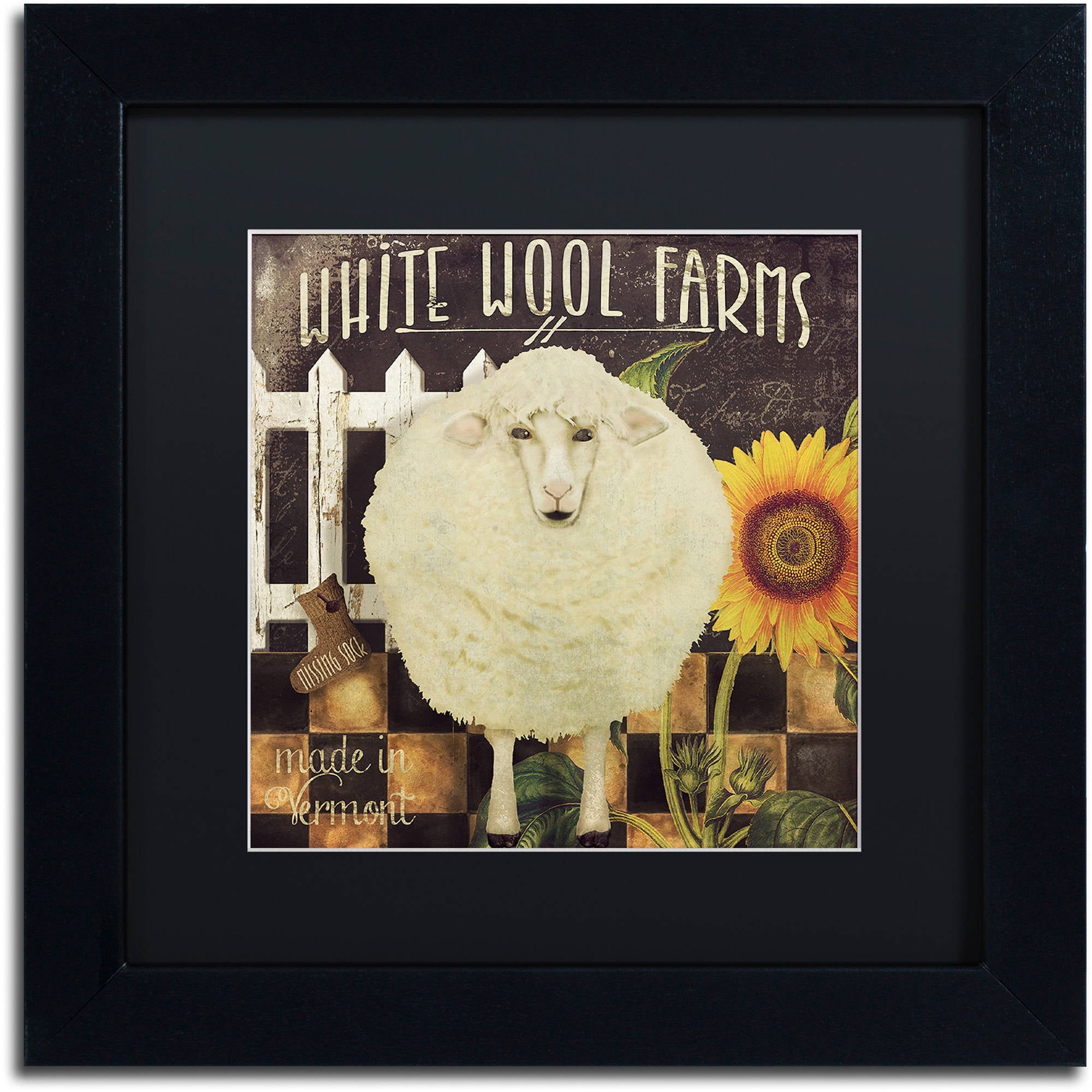 Trademark Fine Art "Vermont Farms IV" Canvas Art by Color Bakery Black Matte, Black Frame