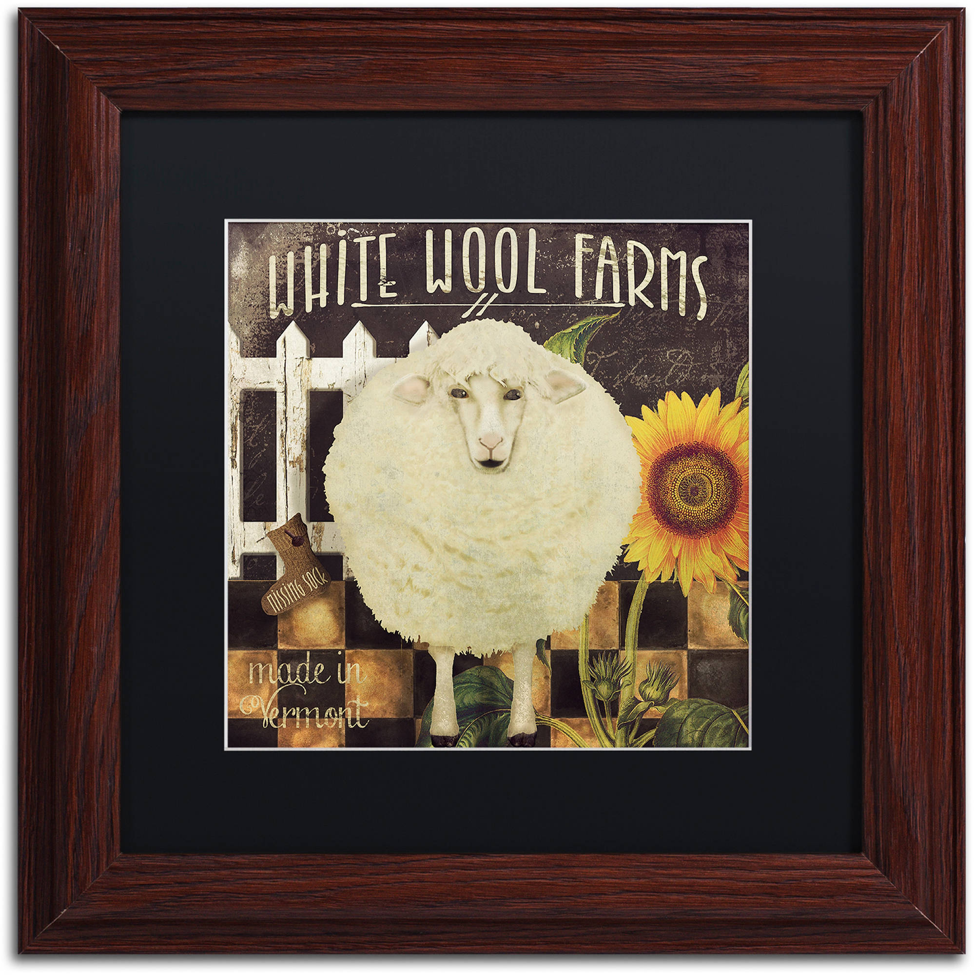 Trademark Fine Art "Vermont Farms IV" Canvas Art by Color Bakery Black Matte, Wood Frame