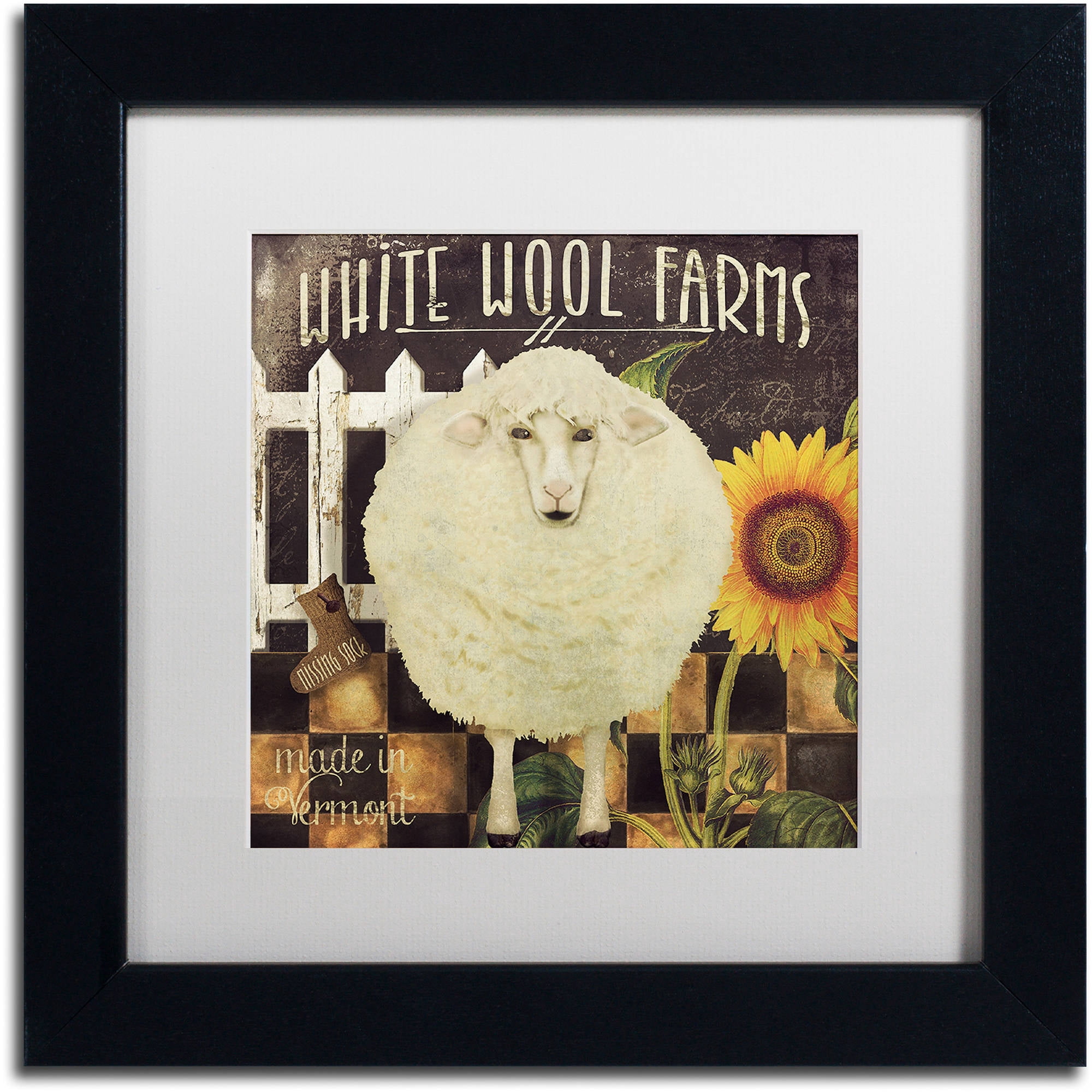 Trademark Fine Art "Vermont Farms IV" Canvas Art by Color Bakery White Matte, Black Frame