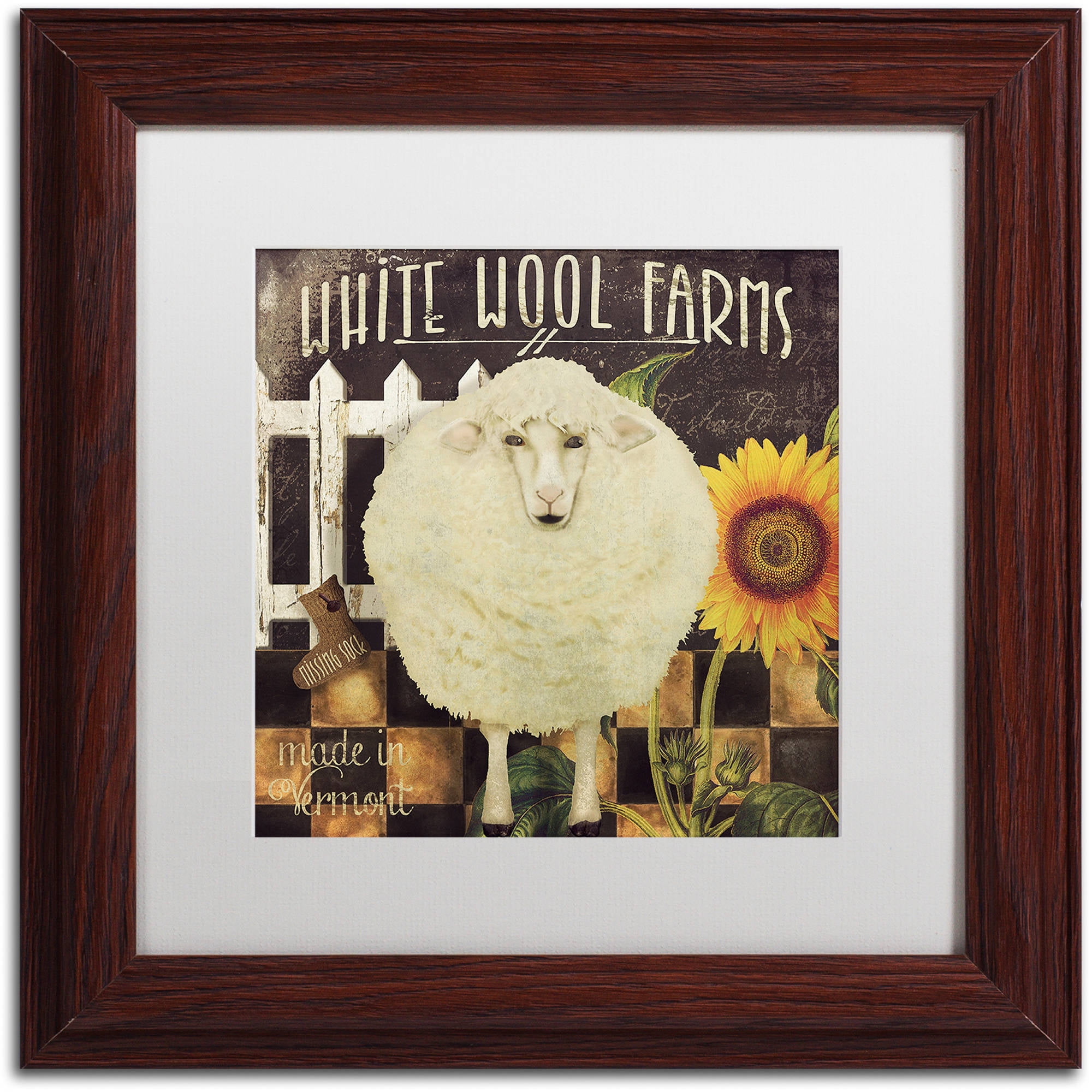 Trademark Fine Art "Vermont Farms IV" Canvas Art by Color Bakery White Matte, Wood Frame