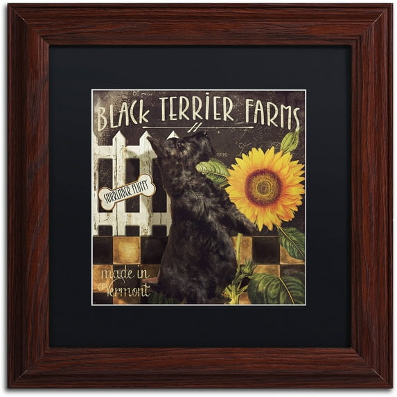 Trademark Fine Art "Vermont Farms V" Canvas Art by Color Bakery Black Matte, Wood Frame