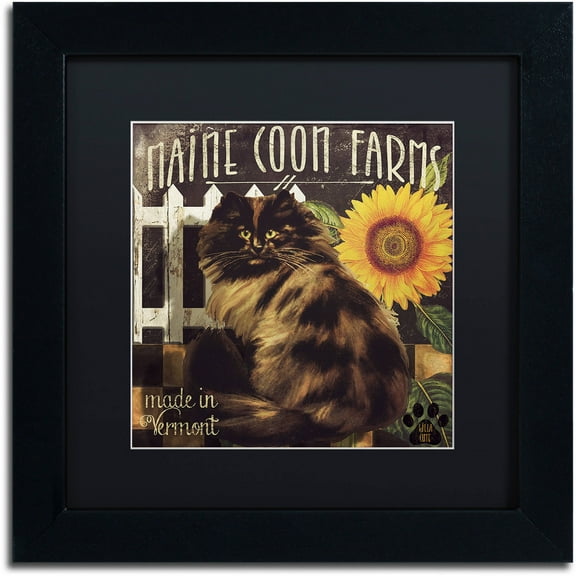 Trademark Fine Art "Vermont Farms VI" Canvas Art by Color Bakery Black Matte, Black Frame