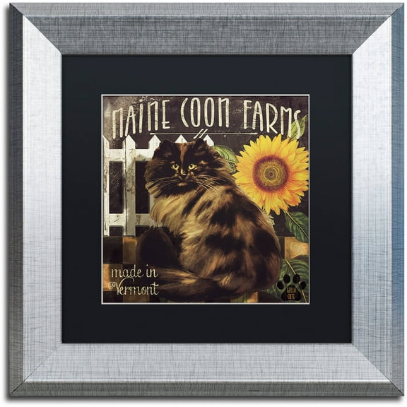 Trademark Fine Art "Vermont Farms VI" Canvas Art by Color Bakery Black Matte, Silver Frame