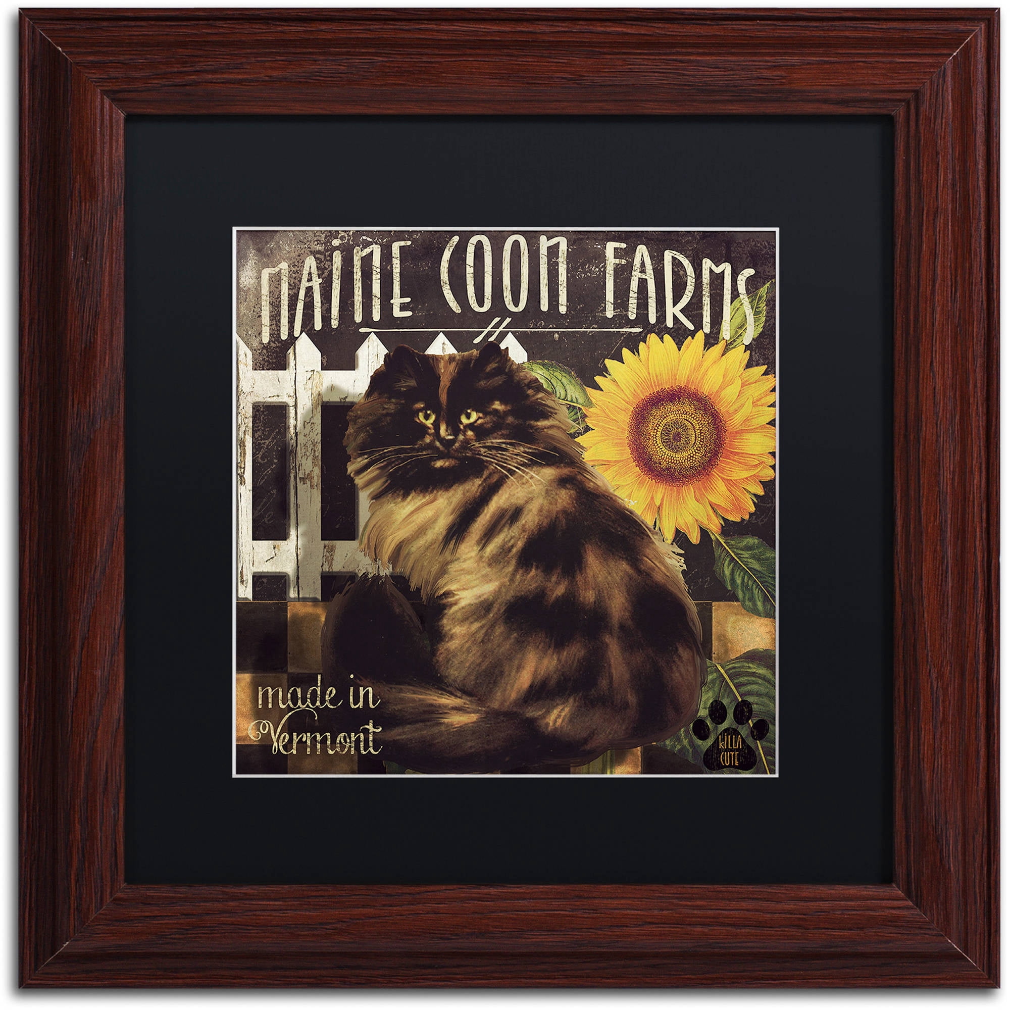 Trademark Fine Art "Vermont Farms VI" Canvas Art by Color Bakery Black Matte, Wood Frame