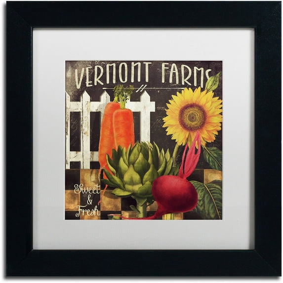 Trademark Fine Art "Vermont Farms VIII" Canvas Art by Color Bakery White Matte, Black Frame