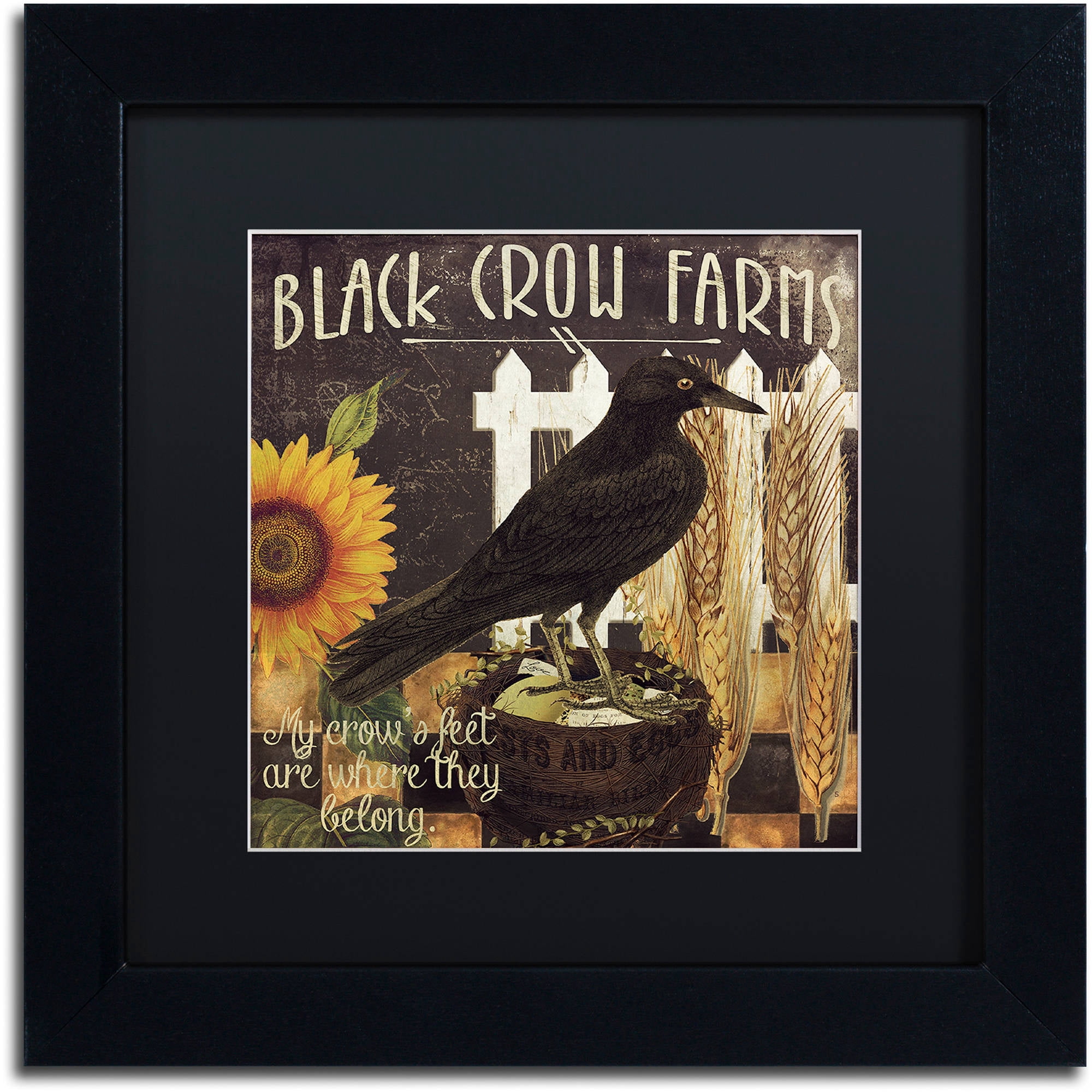 Trademark Fine Art "Vermont Farms X" Canvas Art by Color Bakery Black Matte, Black Frame