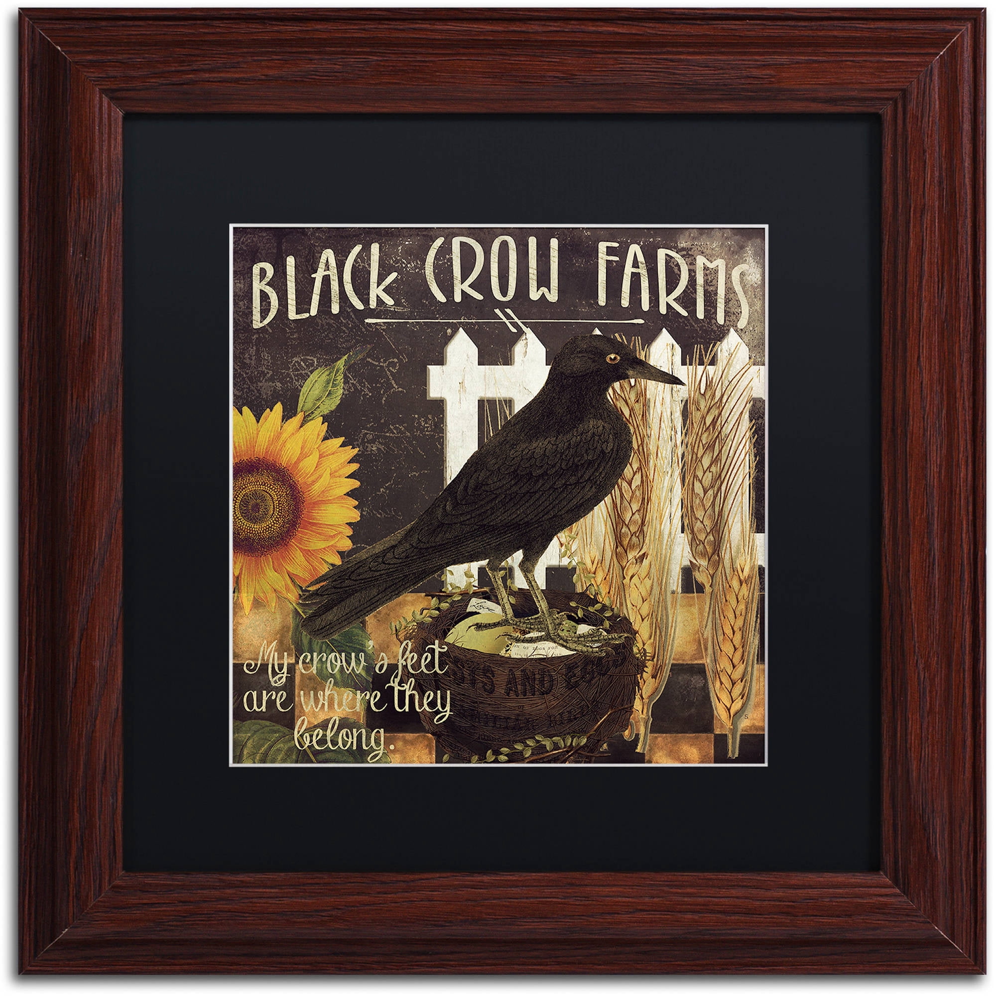 Trademark Fine Art "Vermont Farms X" Canvas Art by Color Bakery Black Matte, Wood Frame