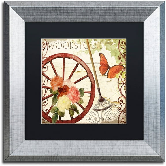 Trademark Fine Art "Vermont Summer I" Canvas Art by Color Bakery Black Matte, Silver Frame