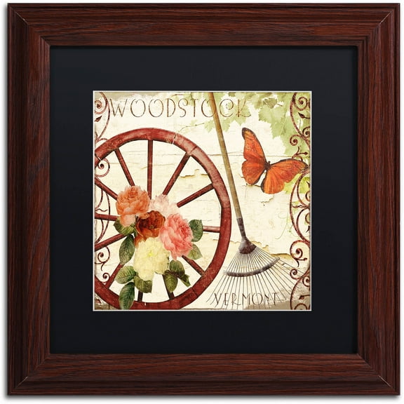 Trademark Fine Art "Vermont Summer I" Canvas Art by Color Bakery Black Matte, Wood Frame