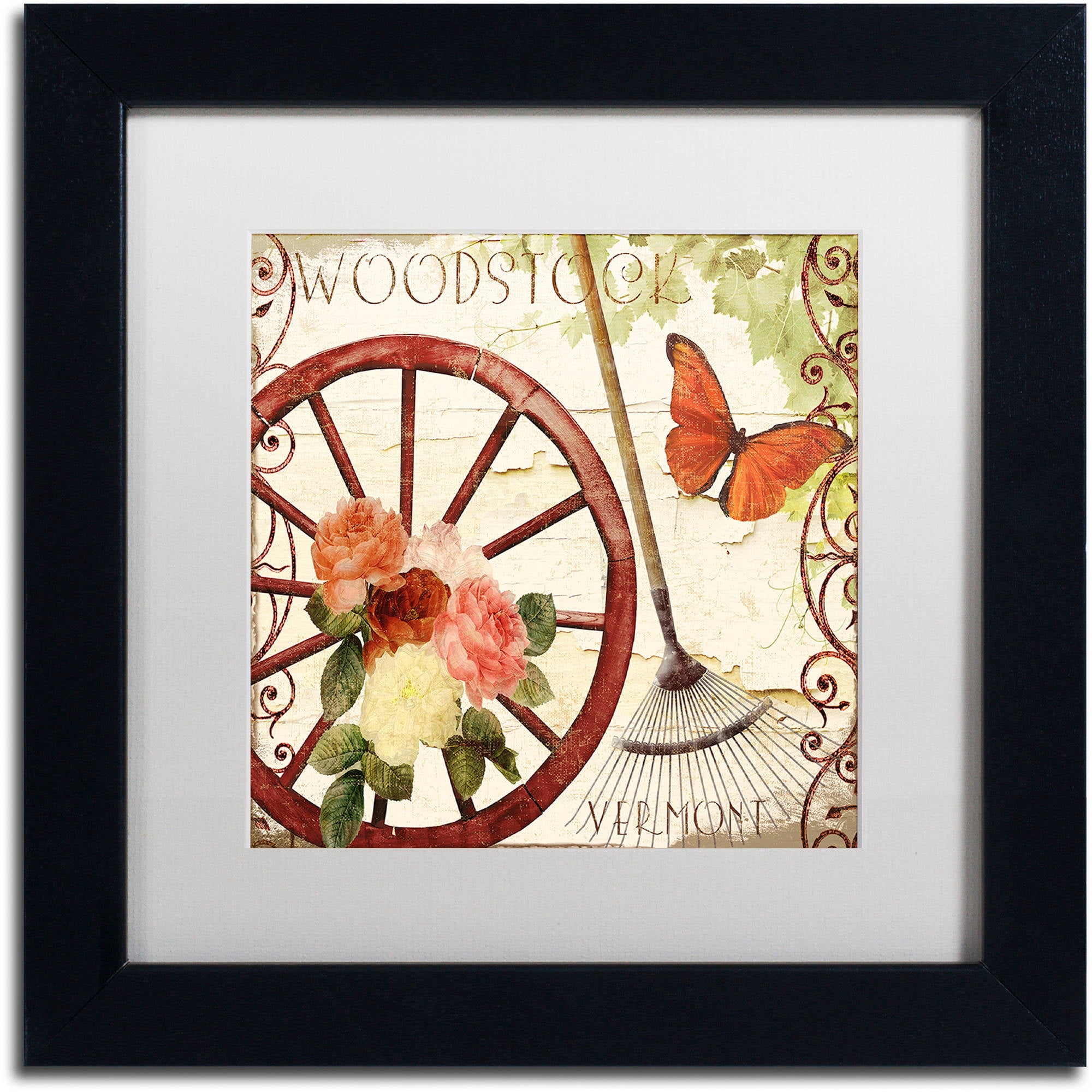 Trademark Fine Art "Vermont Summer I" Canvas Art by Color Bakery White Matte, Black Frame