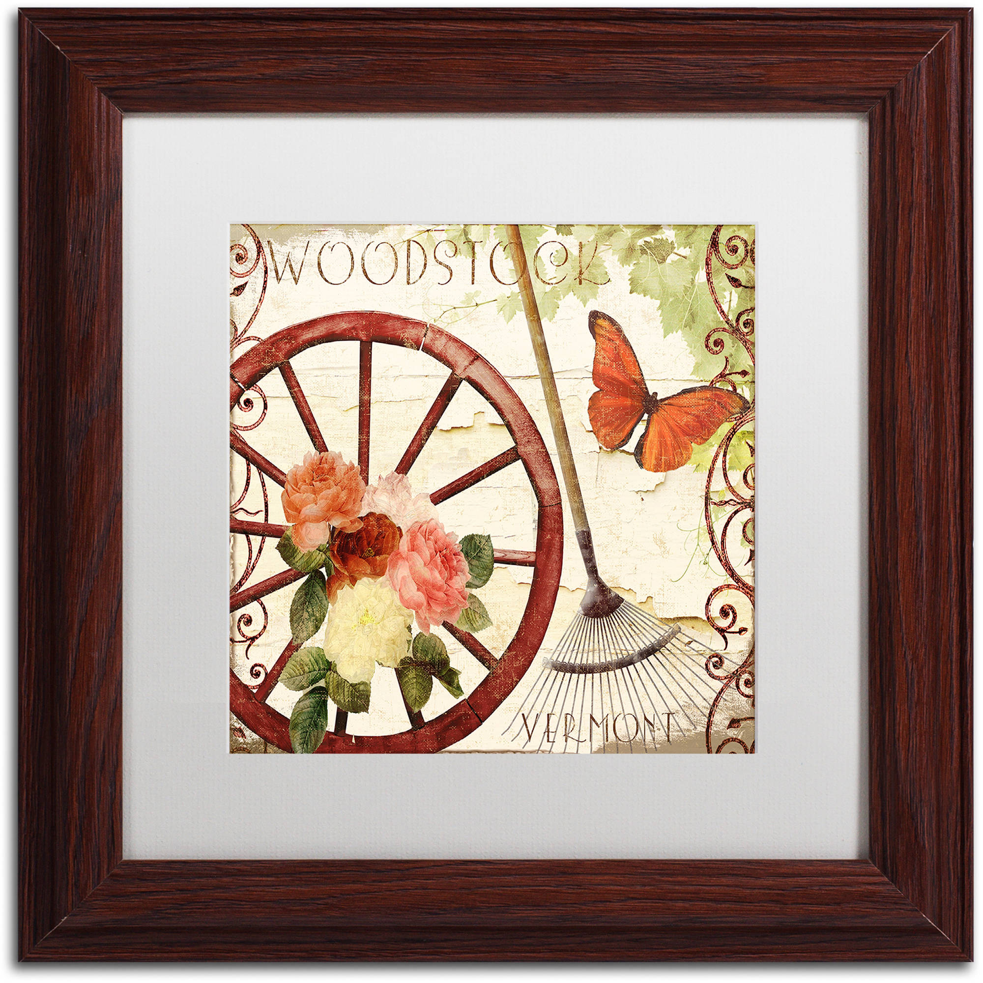 Trademark Fine Art "Vermont Summer I" Canvas Art by Color Bakery White Matte, Wood Frame