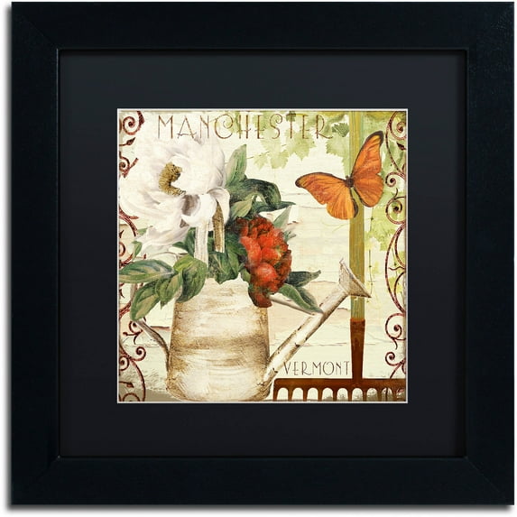 Trademark Fine Art "Vermont Summer III" Canvas Art by Color Bakery Black Matte, Black Frame
