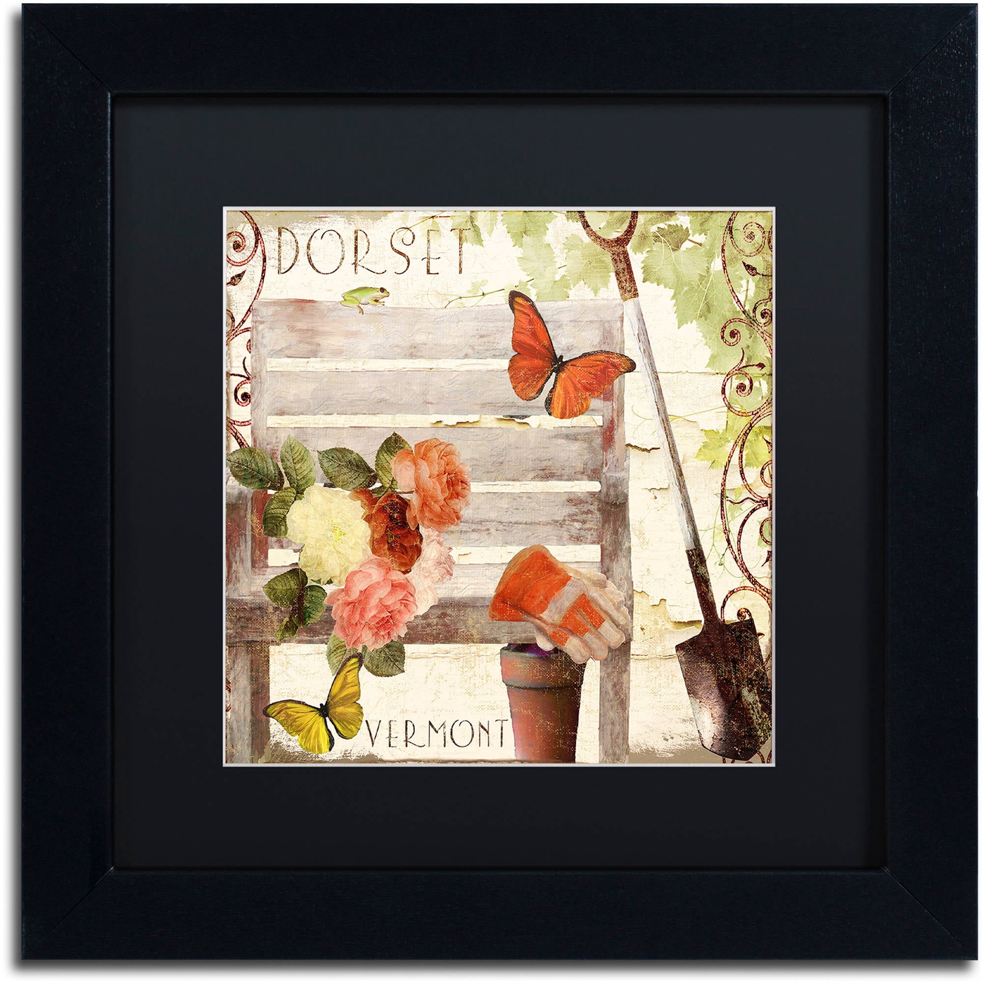 Trademark Fine Art "Vermont Summer IV" Canvas Art by Color Bakery Black Matte, Black Frame