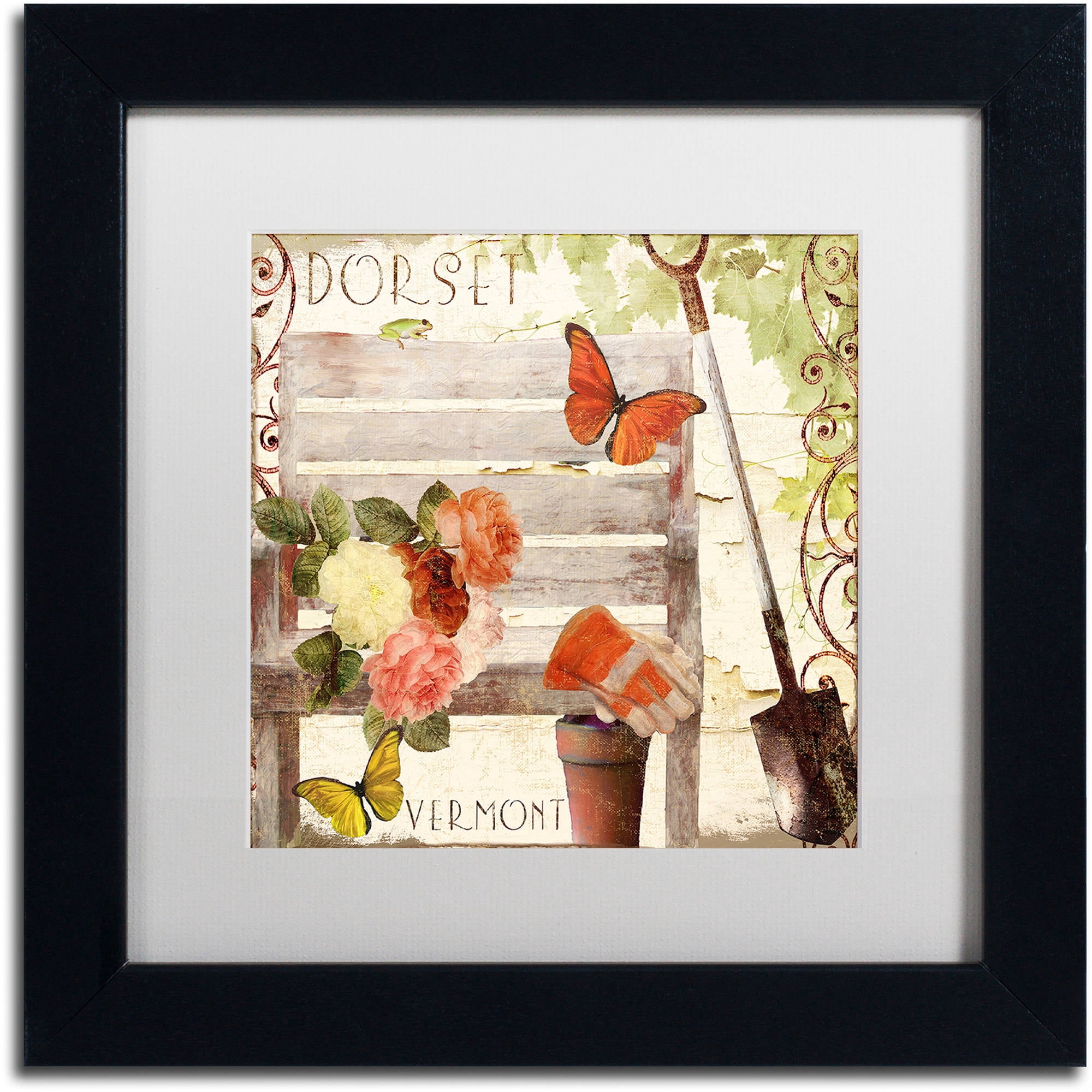 Trademark Fine Art "Vermont Summer IV" Canvas Art by Color Bakery White Matte, Black Frame