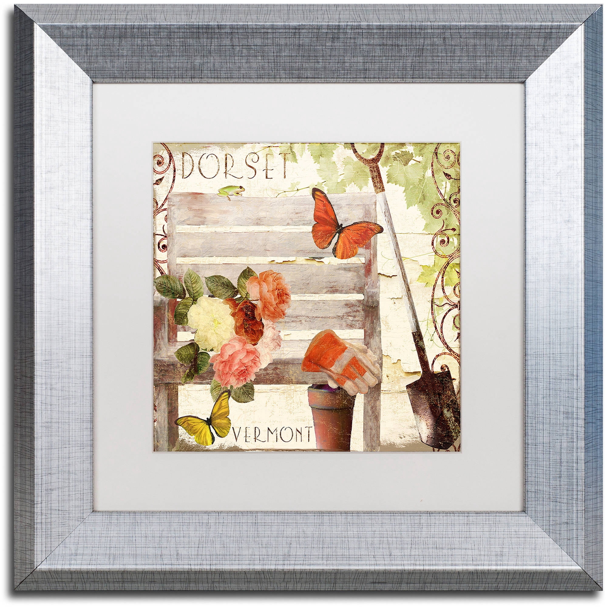 Trademark Fine Art "Vermont Summer IV" Canvas Art by Color Bakery White Matte, Silver Frame