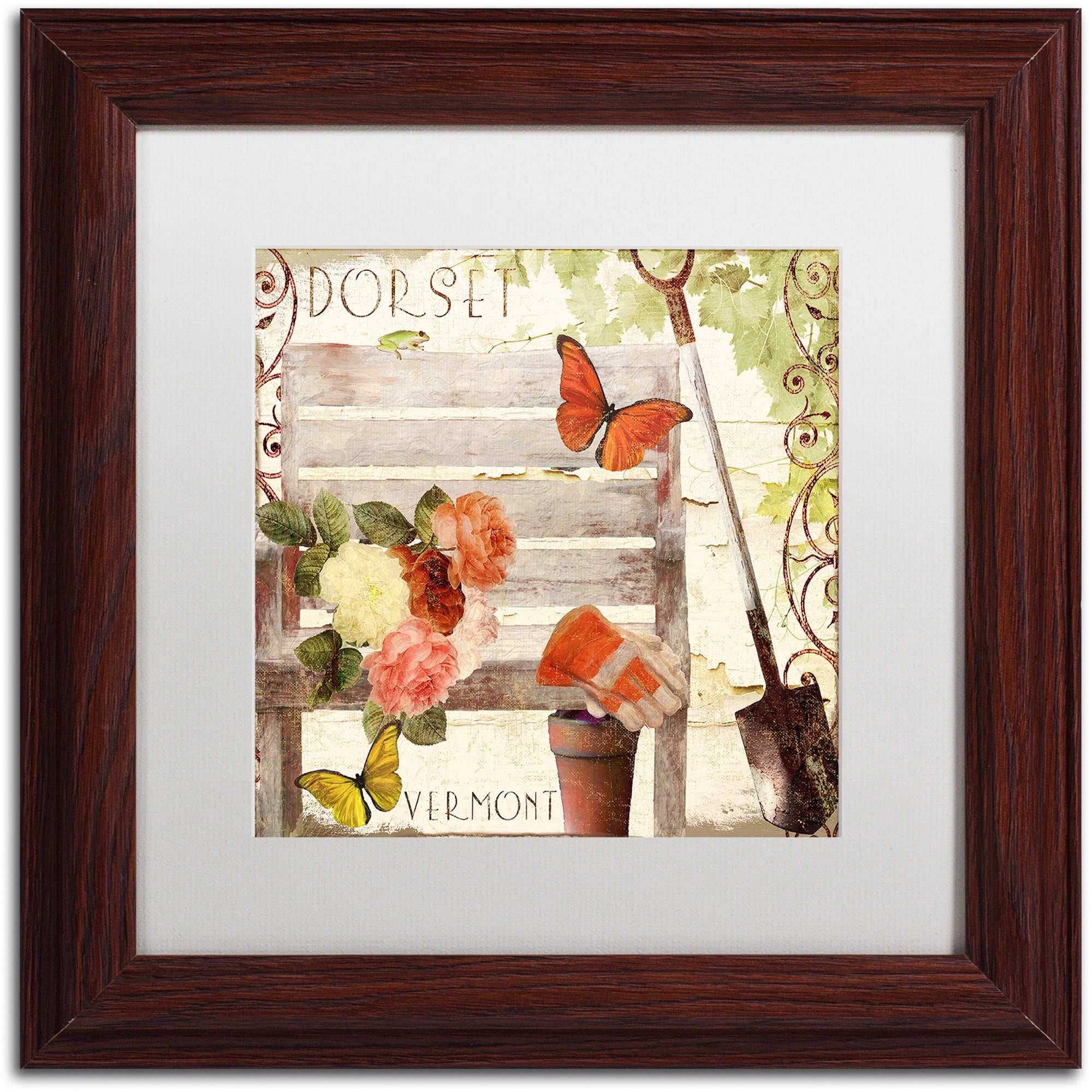 Trademark Fine Art "Vermont Summer IV" Canvas Art by Color Bakery White Matte, Wood Frame