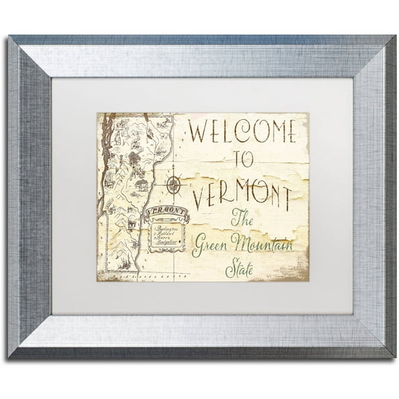 Trademark Fine Art "Vermont Summer IX" Canvas Art by Color Bakery White Matte, Silver Frame