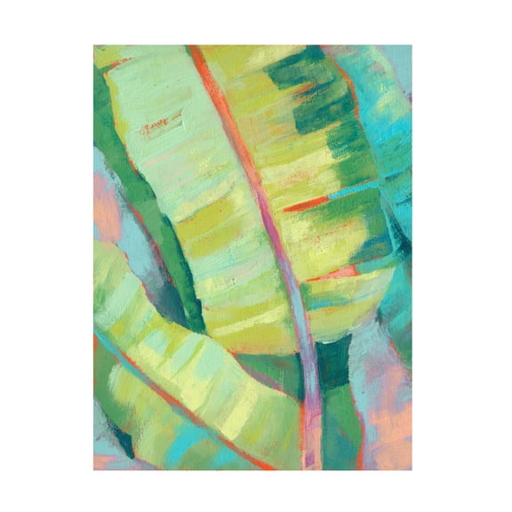 Trademark Fine Art Jennifer Goldberger Vibrant Palm Leaves I Canvas Wall Art - 35x47