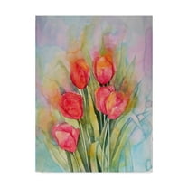 Trademark Fine Art 'Vibrant Tulips' Canvas Art by Angie Livingstone