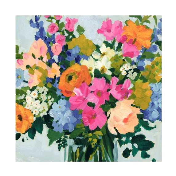 Trademark Fine Art Victoria Barnes Blooming Brightly I Canvas Wall Art