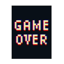 Trademark Fine Art Victoria Barnes  Pixel Text II Canvas Wall Art