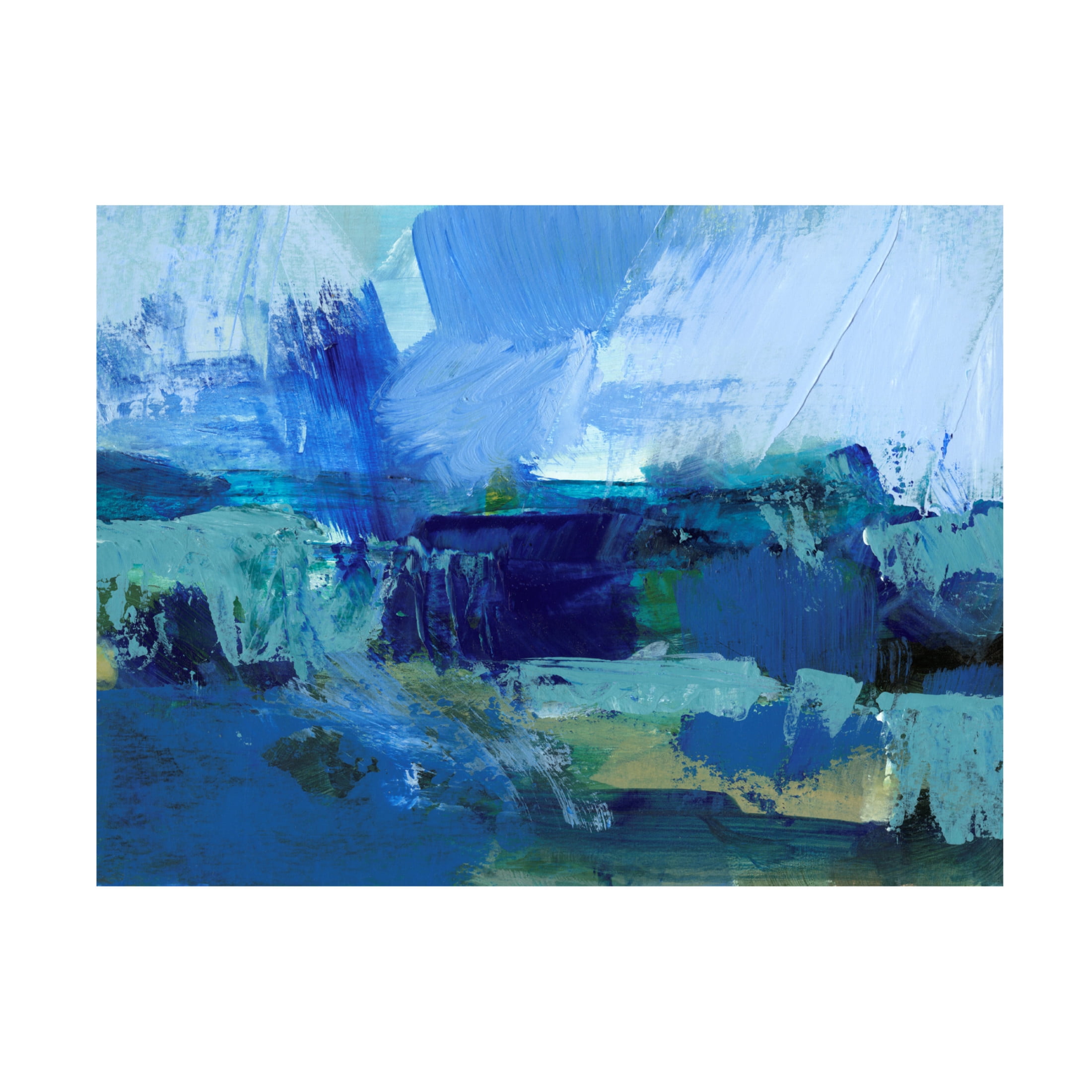 Wild Seas Blue and Green Nautical Canvas Art