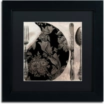 Trademark Fine Art "Victorian Table I" Canvas Art by Color Bakery Black Matte, Black Frame