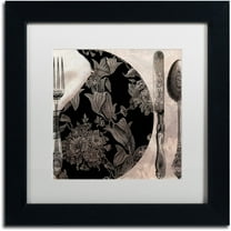 Trademark Fine Art "Victorian Table I" Canvas Art by Color Bakery White Matte, Black Frame