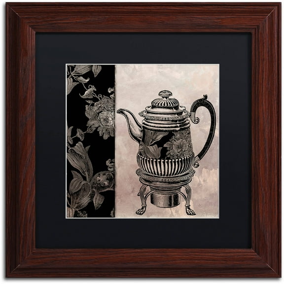 Trademark Fine Art "Victorian Table III" Canvas Art by Color Bakery Black Matte, Wood Frame