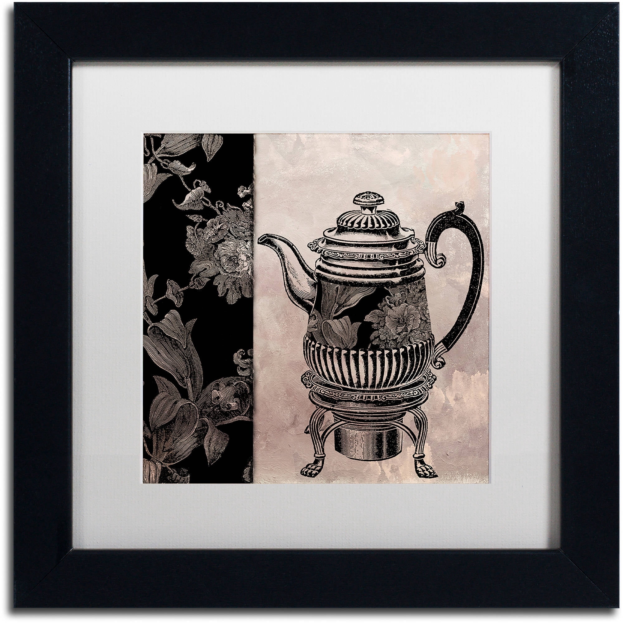 Trademark Fine Art "Victorian Table III" Canvas Art by Color Bakery White Matte, Black Frame