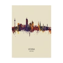 Trademark Fine Art 'Vienna Austria Skyline Portrait III' Canvas Art by Michael Tompsett