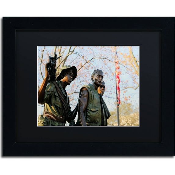 Trademark Fine Art "Vietnam Memorial" Canvas Art by CATeyes, Black Matte, Black Frame