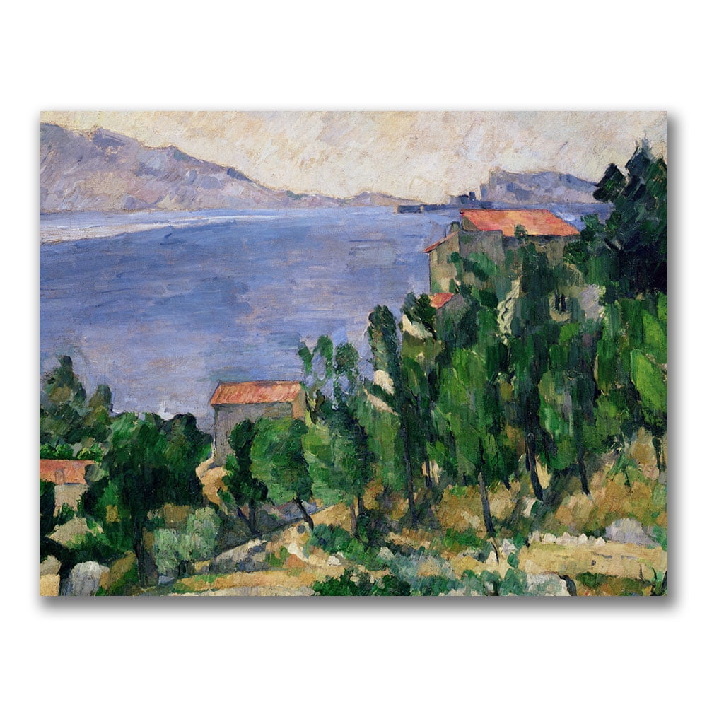 Trademark Fine Art "View Of Mount Marseilleveyre" Canvas Wall Art by Paul Cezanne