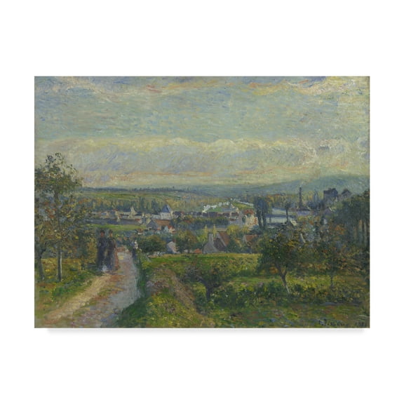 Trademark Fine Art 'View Of Saintouenlaumone' Canvas Art by Camille Pissarro