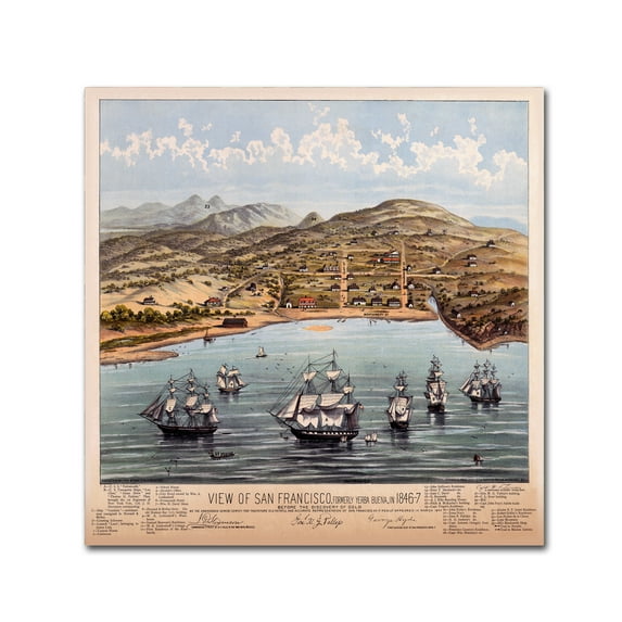 Trademark Fine Art 'View Of San Francisco' Canvas Art by Vintage Lavoie
