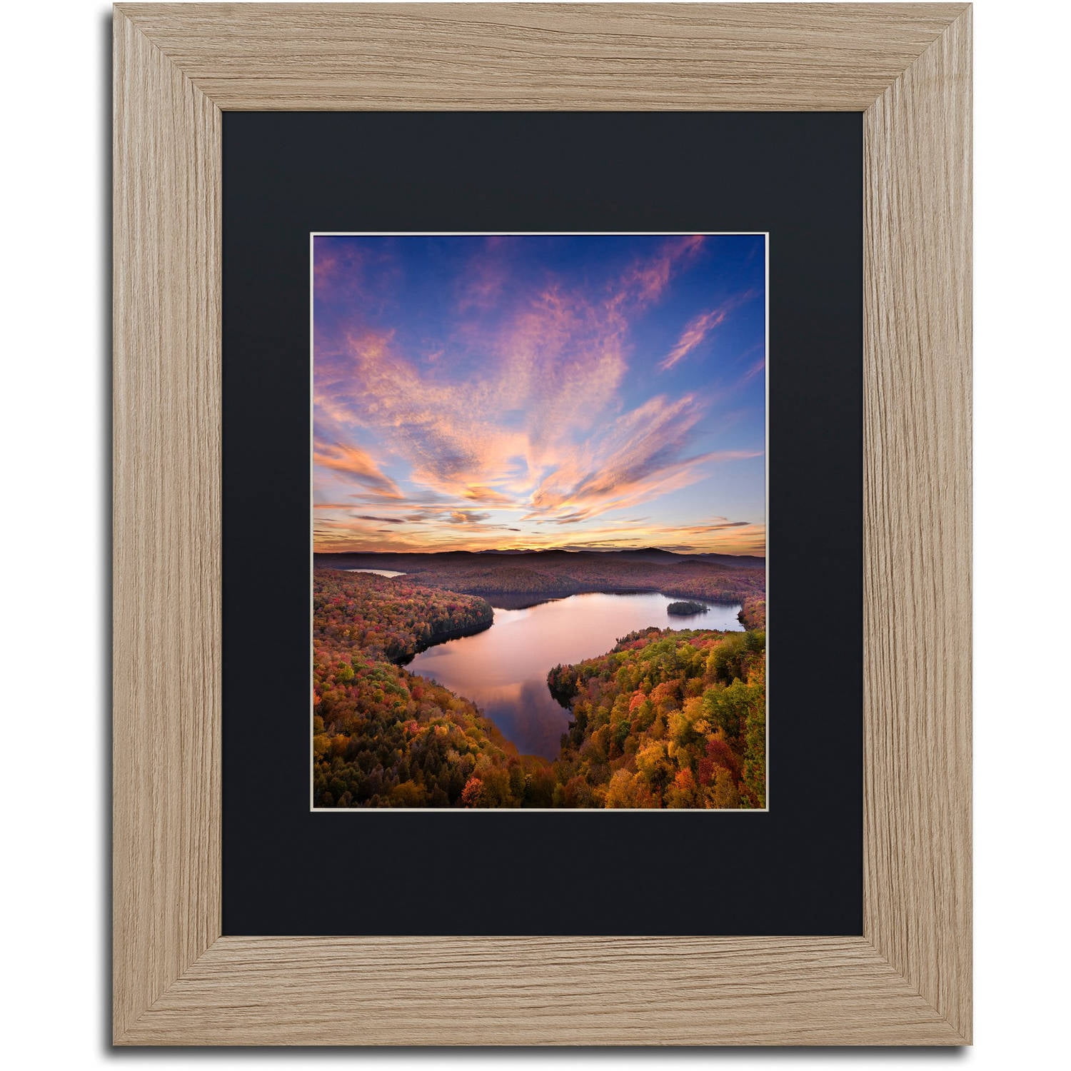 Trademark Fine Art "View from the Ledge" Canvas Art by Michael Blanchette Photography Black Matte, Birch Frame