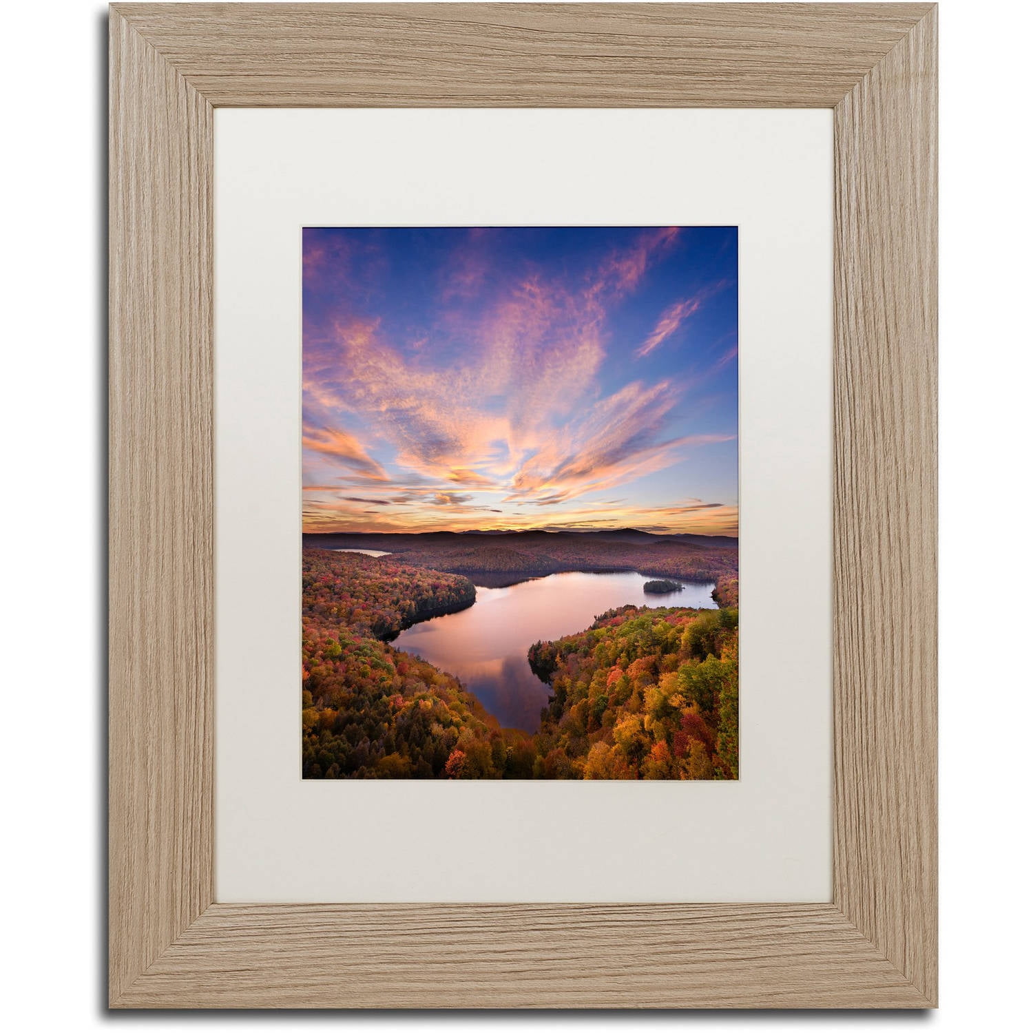 Trademark Fine Art "View from the Ledge" Canvas Art by Michael Blanchette Photography White Matte, Birch Frame