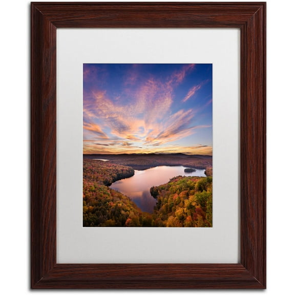 Trademark Fine Art "View from the Ledge" Canvas Art by Michael Blanchette Photography White Matte, Wood Frame