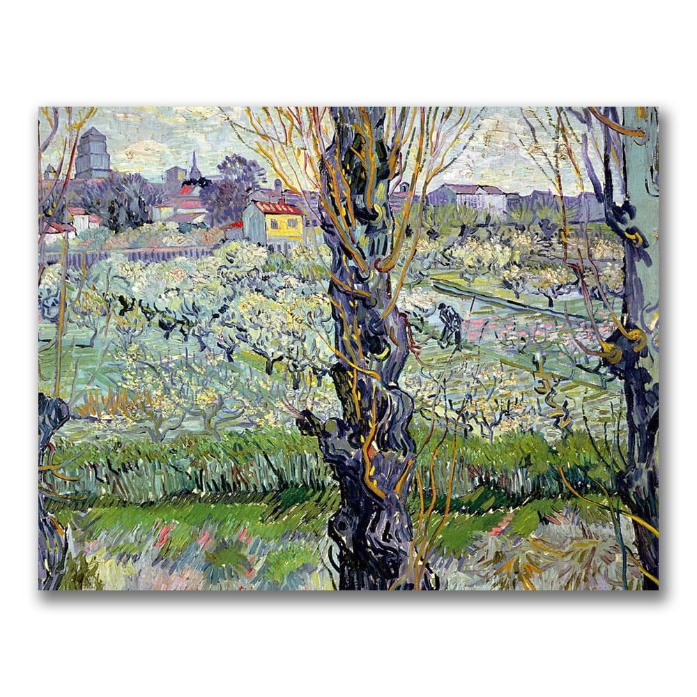 Trademark Fine Art "View of Arles" Canvas Wall Art by Vincent van Gogh