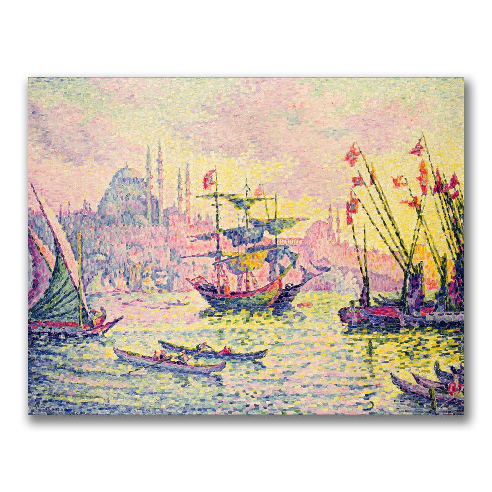 Trademark Fine Art "View of Constantinople" Canvas Wall Art by Paul Signac