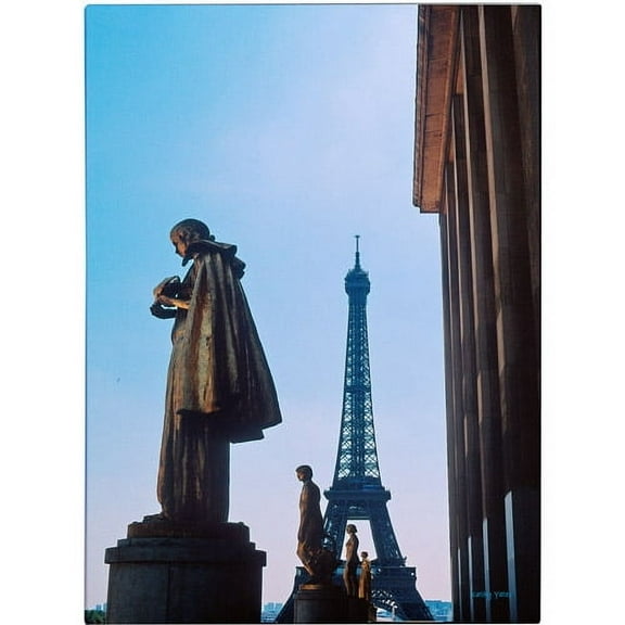 Trademark Fine Art 'View of Eiffel from Trocadero' Canvas Art by Kathy Yates