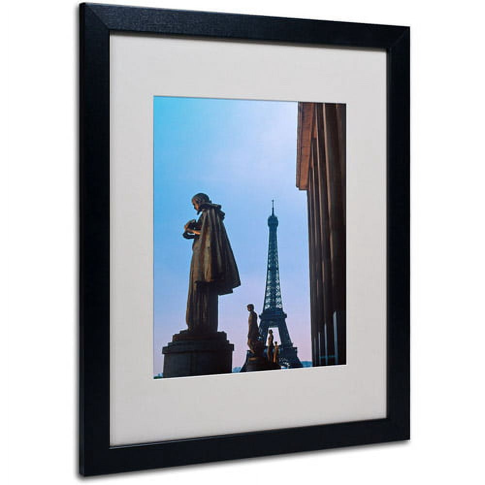 Trademark Fine Art 'View of Eiffel from Trocadero' Matted Framed Art by Kathy Yates