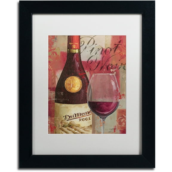 Trademark Fine Art "Vin Abstract I" Canvas Art by Lisa Audit, White Matte, Black Frame